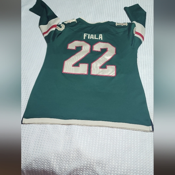 FANATICS EUC WOMEN'S SIZE MEDIUM MINNESOTA WILD NHL "FIALA" TEAM JERSEY - Picture 6 of 8